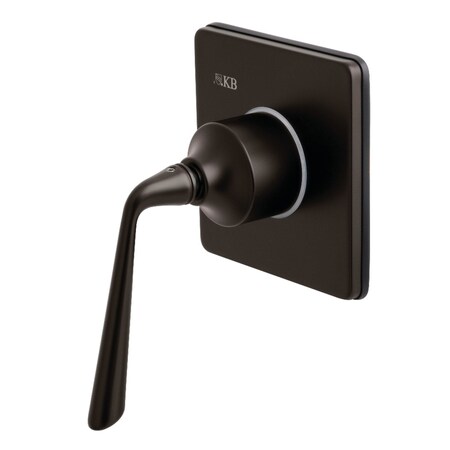 Kingston Brass KS3045ZL Three-Way Diverter Valve W/Single-Handle & Square Plate, Brnz KS3045ZL